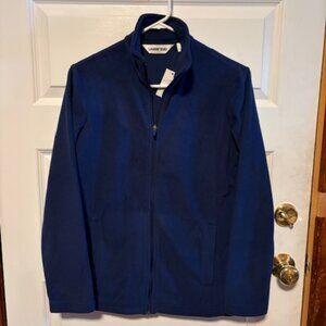 Lands' End Fleece Zip Front Size S  Navy